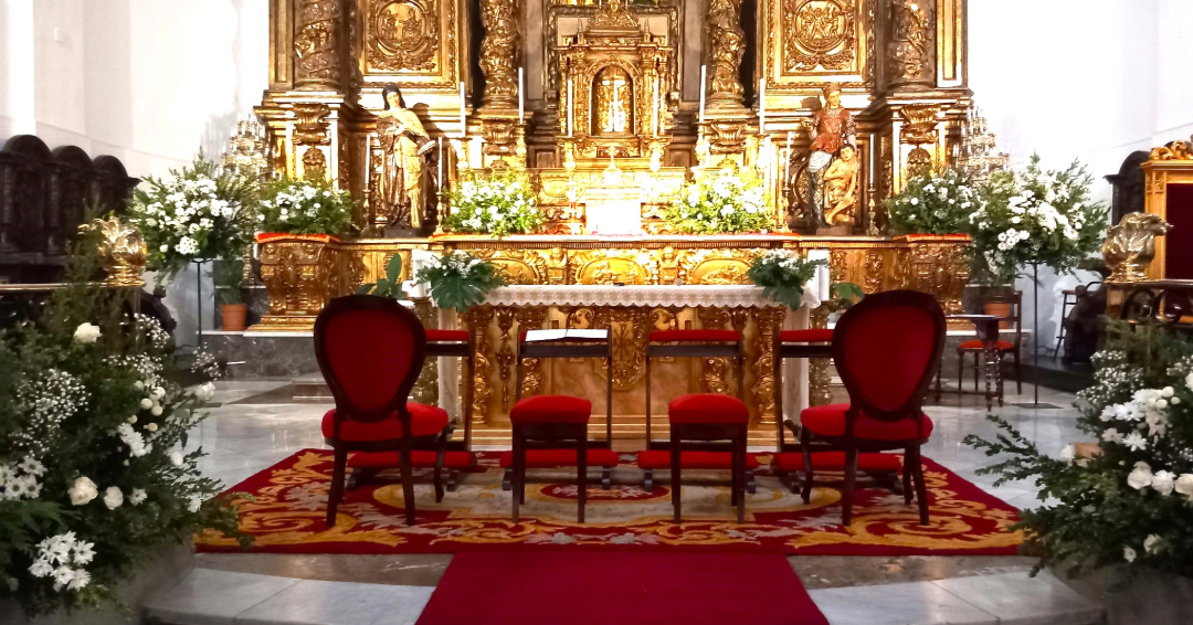 alfombra espanola altar parroquia santa teresa y santa isabel